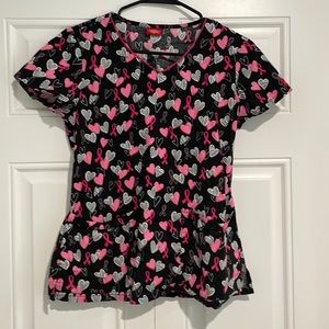 Dickies heart scrub top